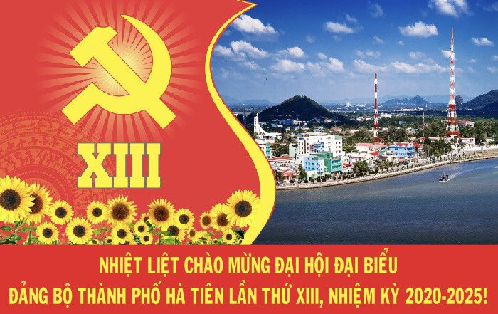 Banner tuyên truyền chính thức của thành phố Hà Tiên