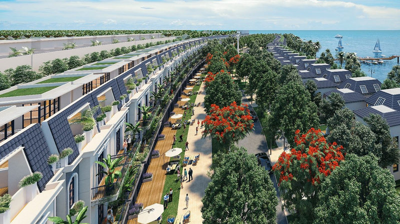 Shophouse La Rina là phố thương mại đầu tiên tại thành phố Hà Tiên, cùng với chợ đêm liền kề để tạo thành chuỗi mua sắm khép kín “all in one”.